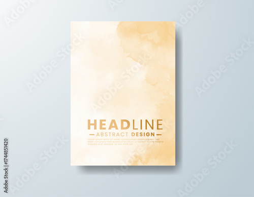 Cards with watercolor background. Design for your cover, date, postcard, banner, logo.