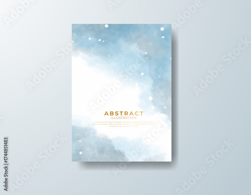 Cards with watercolor background. Design for your cover, date, postcard, banner, logo.