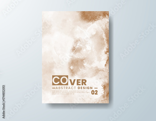 Cards with watercolor background. Design for your cover, date, postcard, banner, logo.