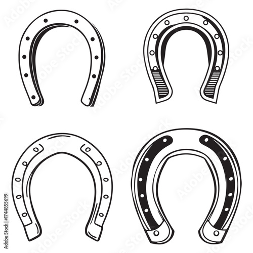 horseshoe icon vector