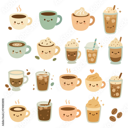 Cute Coffee Drink Illustration