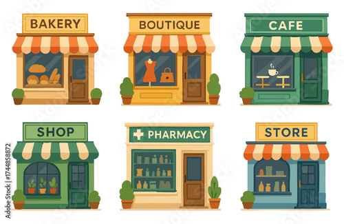 Cute Shop Front Icons