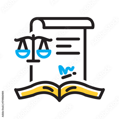 Vector multi color icon for Satutory rights