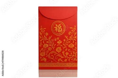 Chinese Red Envelope with Golden Design – Traditional Lucky Money Packet for Lunar New Year and Festive Celebrations