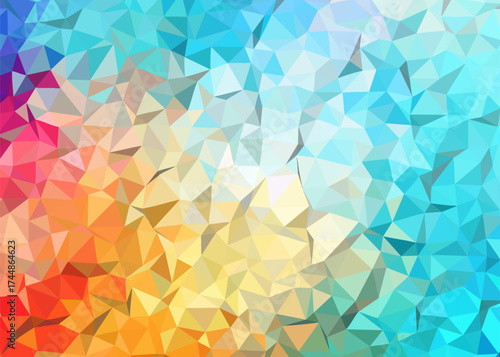 abstract colorful low poly background, abstract geometric background, abstract triangle background