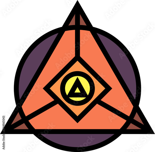All-Seeing Eye Symbol (Triangle with Eye)
