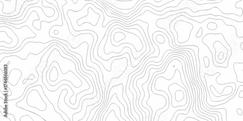 white topography map geography relief diagram texture design. Topography white background and black line world map texture design. Lines Topographic contour lines grid map seamless pattern.	
