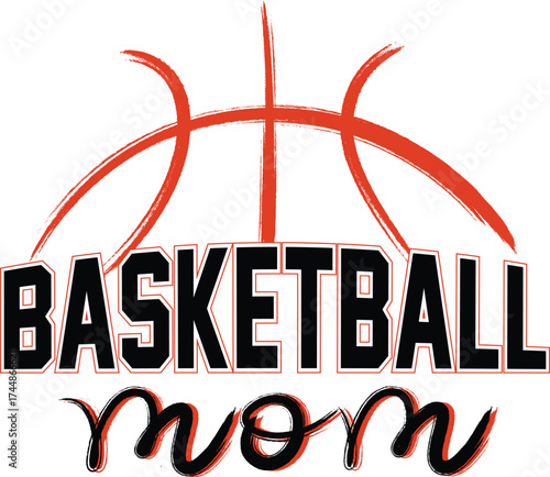 Basketball mom vector design