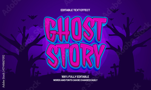 ghost story editable text effect