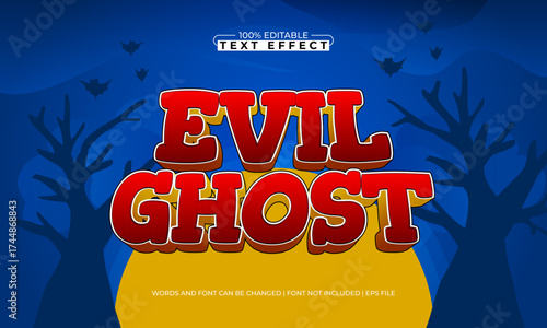 evil ghost editable text effect