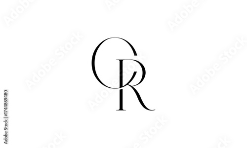 CR initial letters, monogram logo
