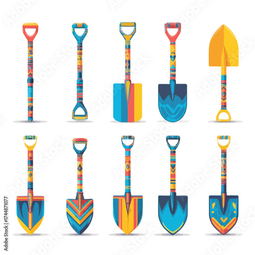 Sharp shooter shovel illustration isolated on white background