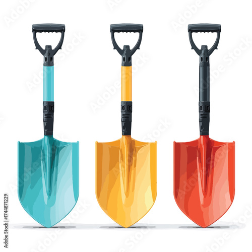 Sharp shooter shovel illustration on white background