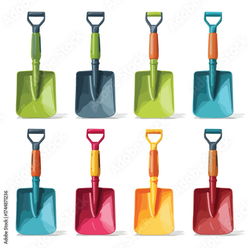 Sharp shooter shovel illustration on white background