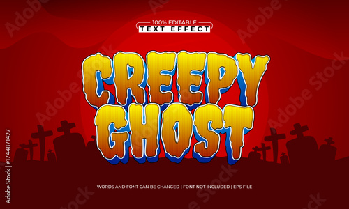creepy ghost editable text effect