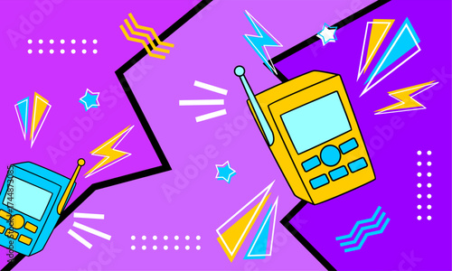  Geometric  abstract pop art background in flat designstract art background design