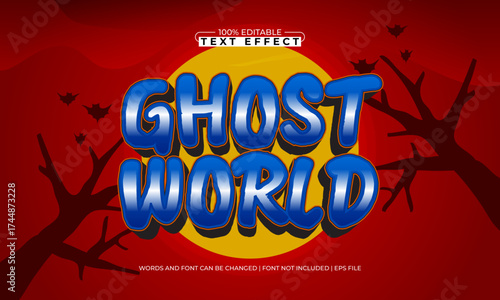 ghost world editable text effect