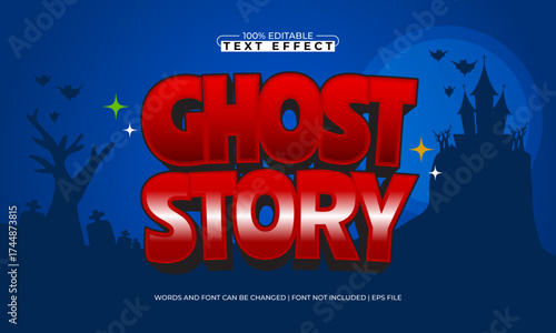 ghost story editable text effect