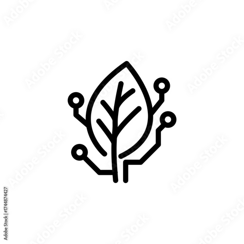 Sustainable Technology Line Icon