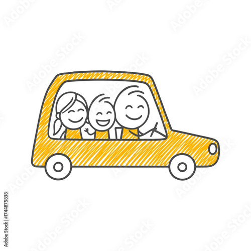Family’s Joyful Trip on a Sunny Day.