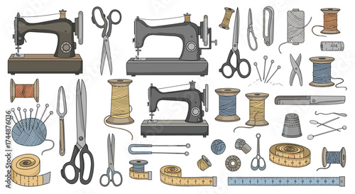 A collection of sewing and crafting tools for your creative projects.