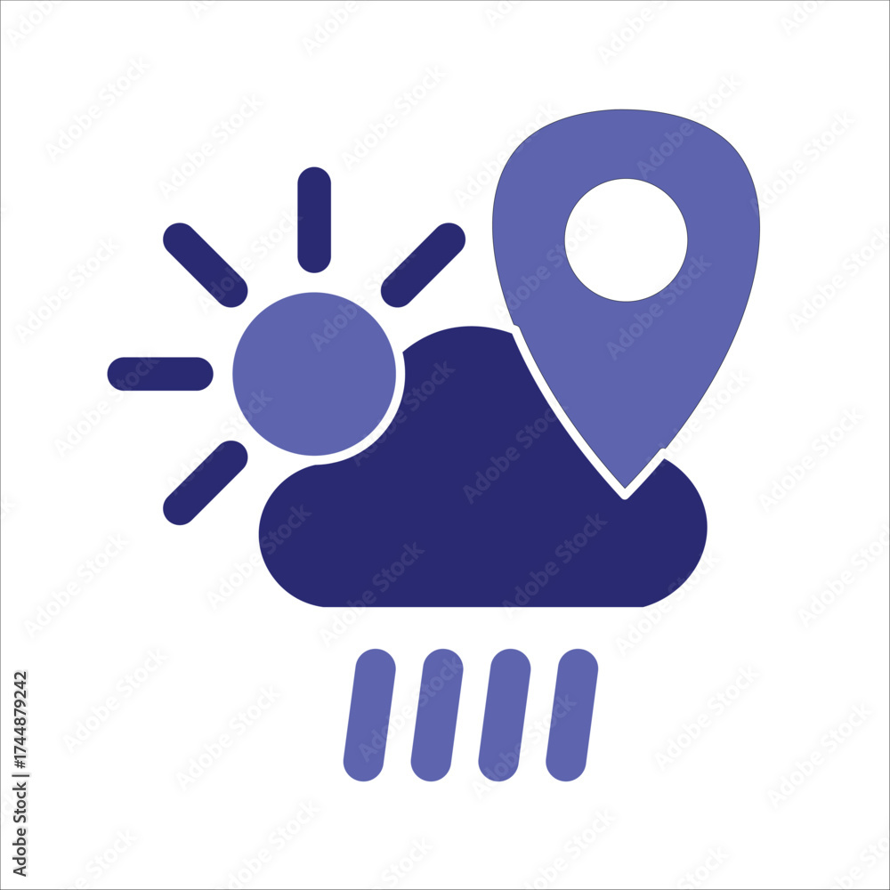 Obraz premium climate icons. simple colored vector