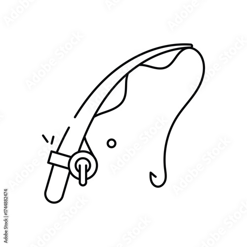 Fishing Rod Icon vector