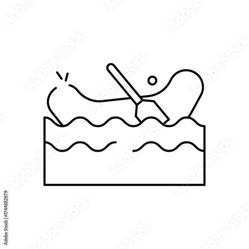 Rafting Icon vector