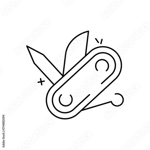 Swiss Army Knife Icon vector