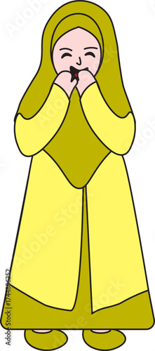 Cute Collection of Diverse Hijabi Muslimah Girl Cartoon Characters
