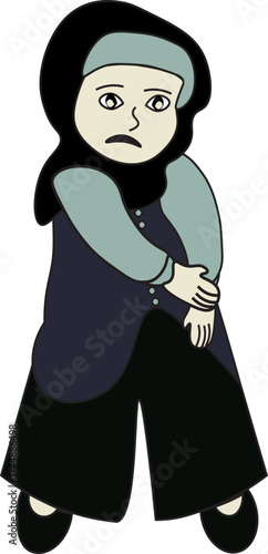 Cute Collection of Diverse Hijabi Muslimah Girl Cartoon Characters