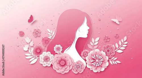 International Women's Rights Day Women Among Lush Greenery, Graphic Illustration, Nature, Empowerment