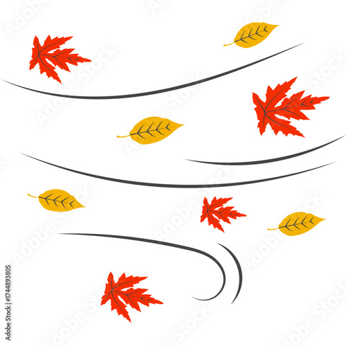 Autumn Leaves Blowing