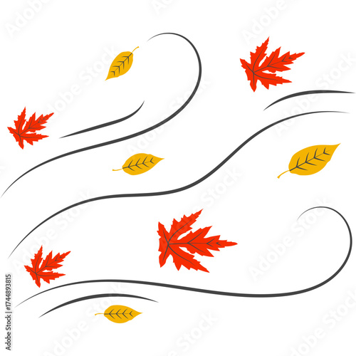 Autumn Leaves Blowing