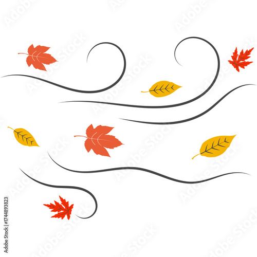 Autumn Leaves Blowing
