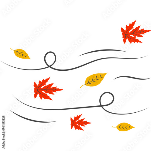 Autumn Leaves Blowing