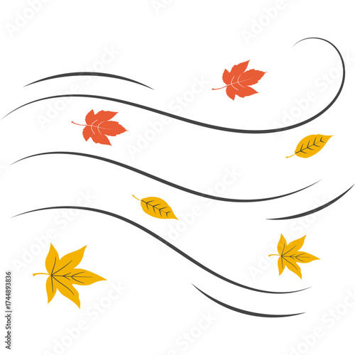 Autumn Leaves Blowing