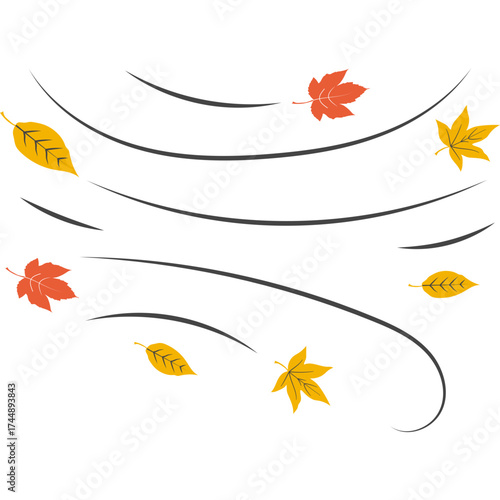Autumn Leaves Blowing
