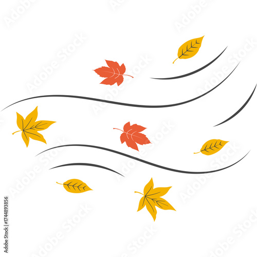 Autumn Leaves Blowing