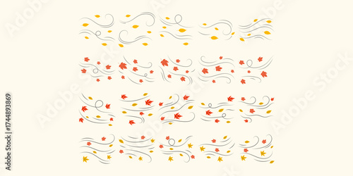 Autumn Leaves Blowing