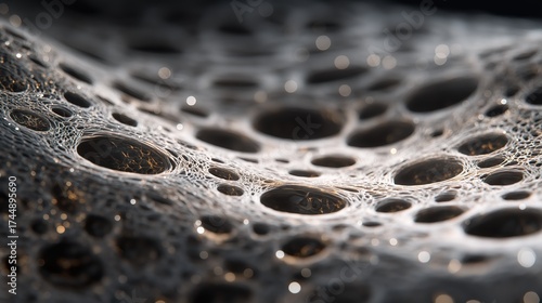 Close-up of futuristic artificial skin, hyper-detailed surface texture showing nano-fibers and synthetic pores, photorealistic biomedical design, cinematic lighting, ultra sharp focus.