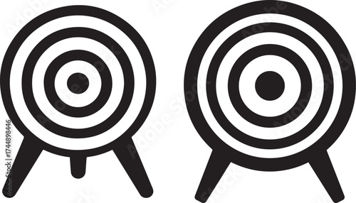 Two archery targets silhouette