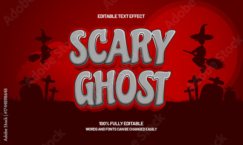 scary ghost editable text effect