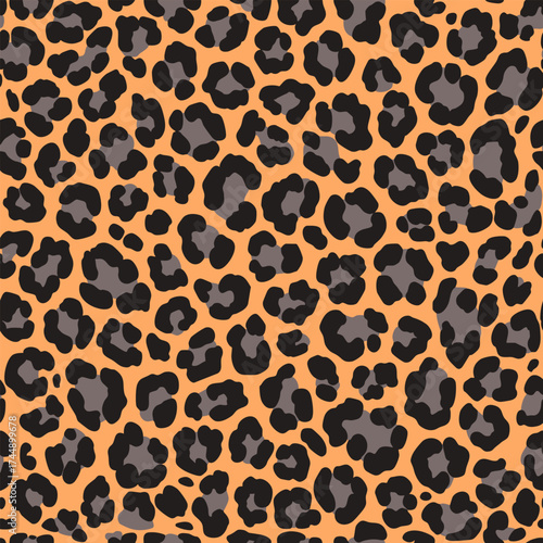 Vector illustration of a dark gray and blue dots isolated on orange background