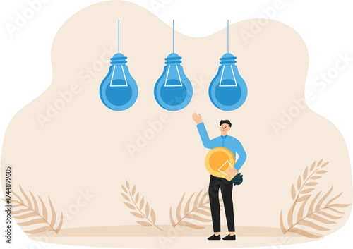 Change to new innovation, transform to new business, solution to replace old model, bright technology concept

