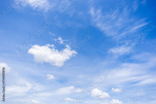 clear blue sky background,clouds with background, Blue sky background with tiny clouds. White fluffy clouds in the blue sky. 
Captivating stock photo featuring the mesmerizing beauty of the sky and cl