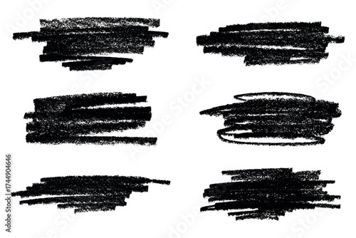 Set of brush paint stroke texture swatch Hand painted background Ink scribble dab clipart Paint smudge for tags and stamps design