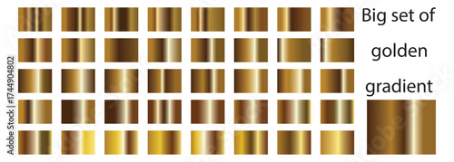 big set of metallic gold gradient. Elegant gold gradients collection. huge big collection of golden gradients. Golden gradients set. Collection of luxury gold gradient background.  
