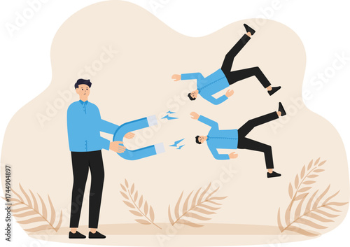 Employee Attraction and marketing promotion concept
