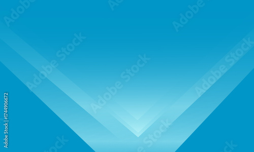 Azure Chevron Glow Background — Layered V-shape light beams in clean corporate blues, creating a modern, symmetrical gradient with generous copyspace